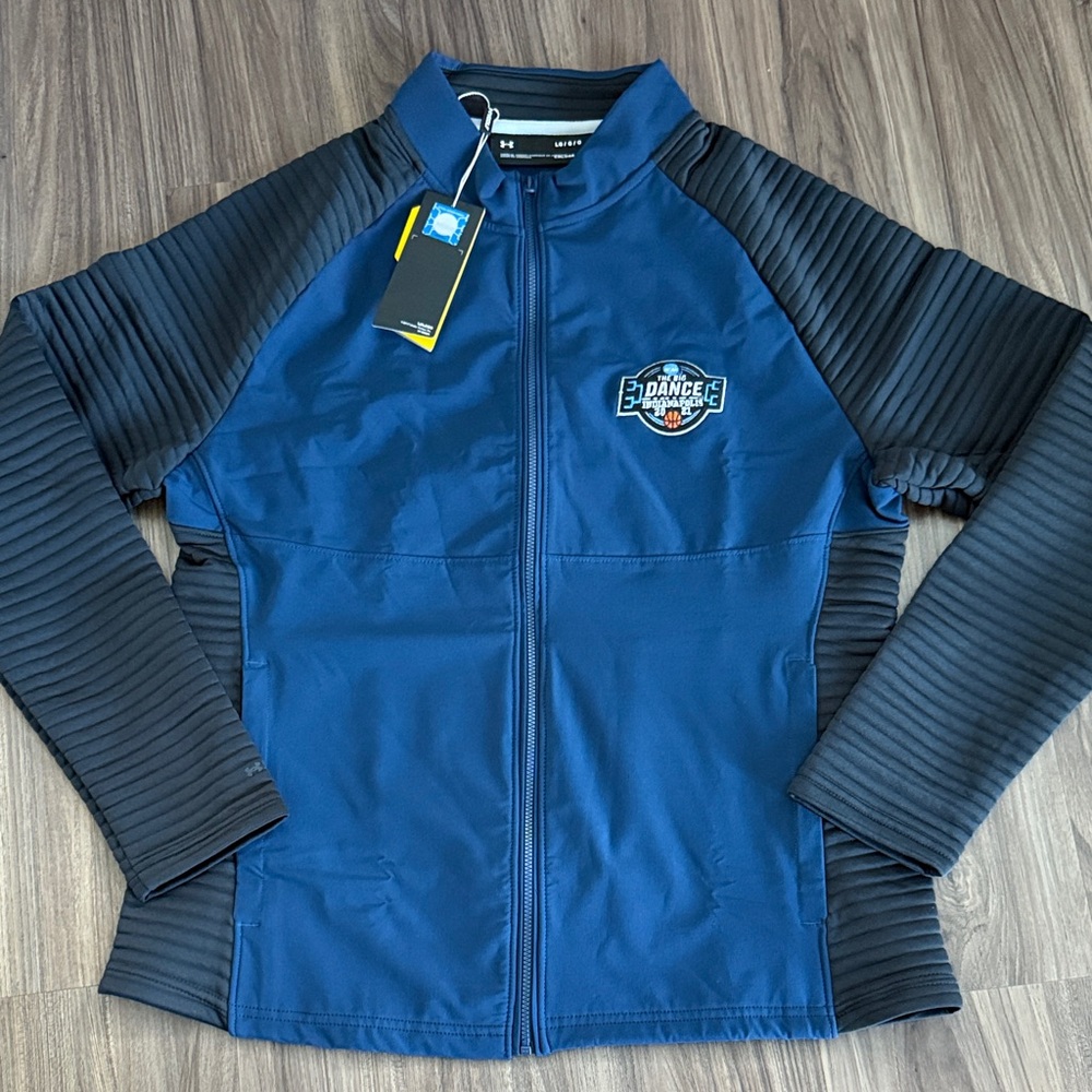 NWT 2021 NCAA Big Dance Indianapolis Logo Blue & Black Under Armour Jacket